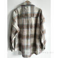 China 2021 Spring Women Long Sleeve Plaid Blouse Factory